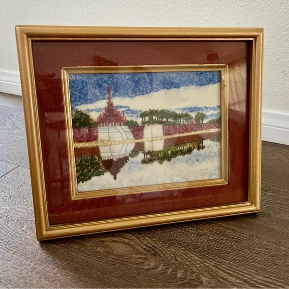 Myanmar Natural Gemstone Painting 10/12 Inch - Picture 1 of 9
